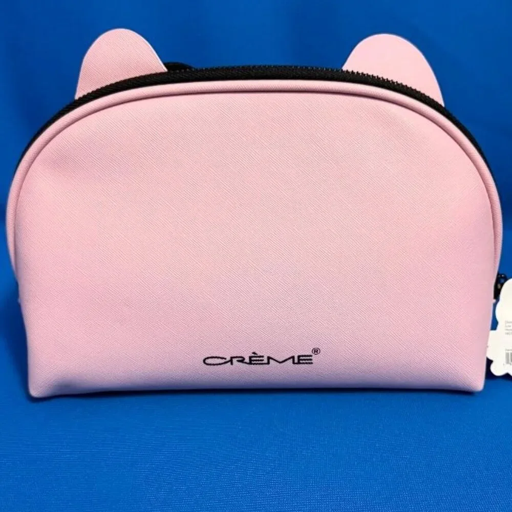 NEW / NWT HELLO KITTY LIMITED EDITION THINK PINK COSMETIC BAG / MAKEUP POUCH
